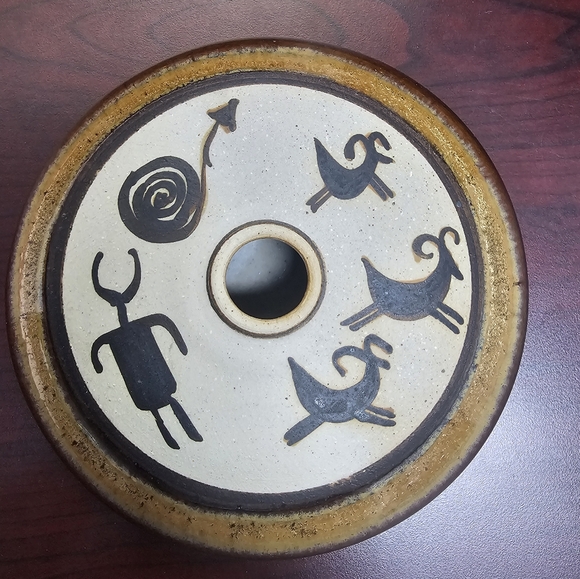 Artistic Brown and Black Ceramic Plate